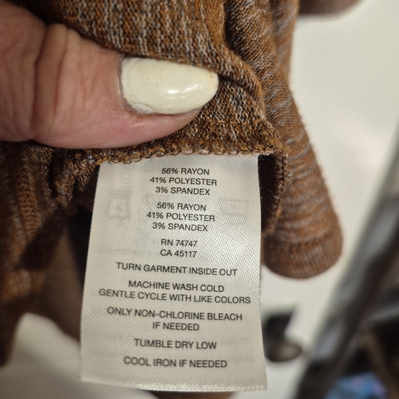 Natural Reflections Women's Rust And Grey Tunic Top XL - Picture 3 of 5